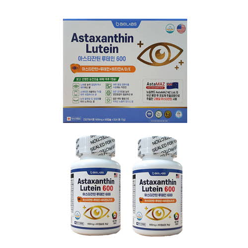 [바이오랩스] 아스타잔틴 루테인 600 60캡슐X2EA (눈건강-비타민)