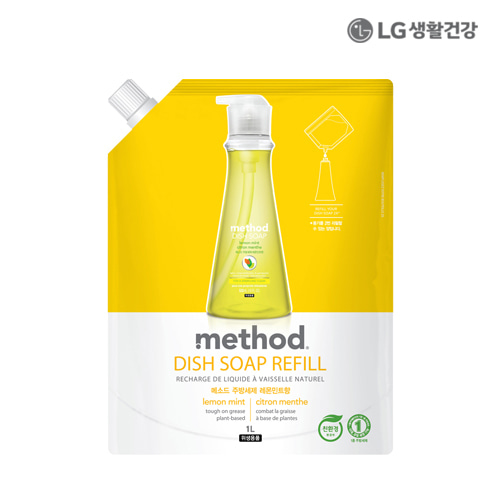 LG생활건강 메소드 주방세제 레몬민트 리필 1L
