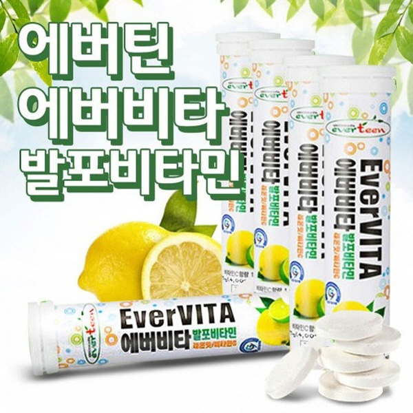 [에버비타] 발포 비타민C 1000 (4gx18정)x5병/레몬맛, 발포비타민