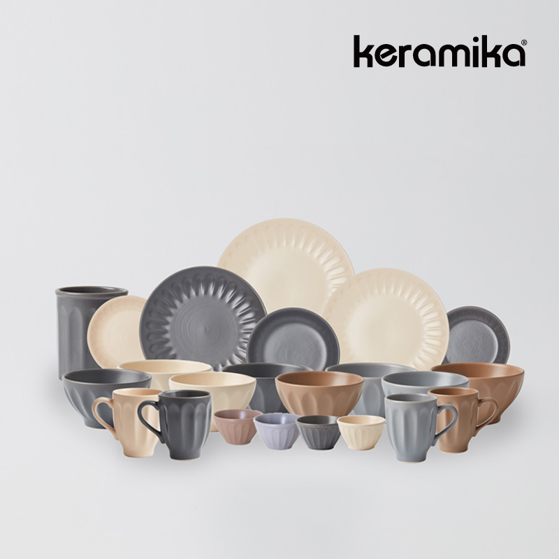 [KERAMIKA] 터키 명품 도자기 케라미카 바뎀 4인 홈세트 23p (색상랜덤)