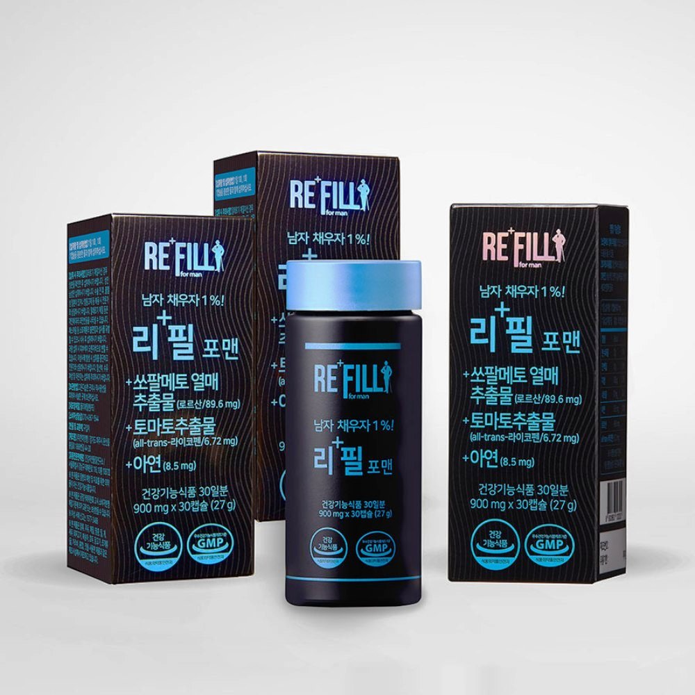 [리필포맨] 갱년기활력 및 전립선강화 리필포맨 (쏘팔메토+라이코펜+아연) 900ml x 90캡슐 (3개월분)
